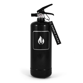 Nordic Flame Brandblusser - Poederblusser 2 kg - Zwart - Design Ontwerp Voor Extra Veiligheid - Scandinavisch