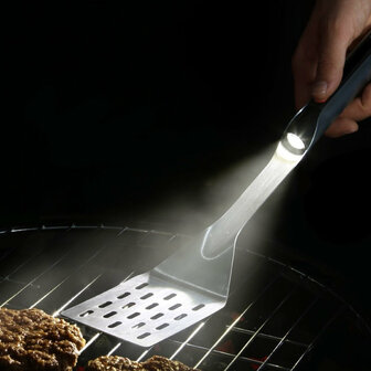 Grilllight - RVS BBQ spatel met zaklamp - Lifetime warranty