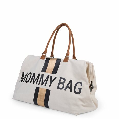 Childhome - Mommy Bag - Off White Stripes Black & Gold