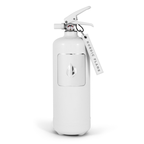 Nordic Flame Brandblusser - Poederblusser 2kg - Design Ontwerp Voor A-,B-,C-branden - Scandinavisch - Wit
