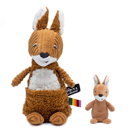 Les Déglingos - Knuffel - Kangaroo - Mum & Baby - Terracotta